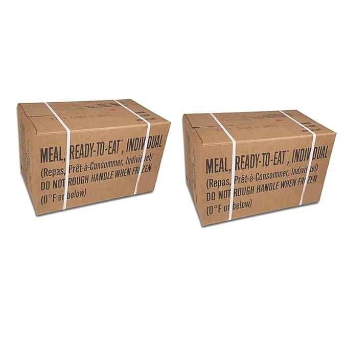MRE Meals Ready to Eat A and B bundle cases 2025, 2026 inspection. Genuine Military US surplus emergency food bulk supply full box with heater - Image 2
