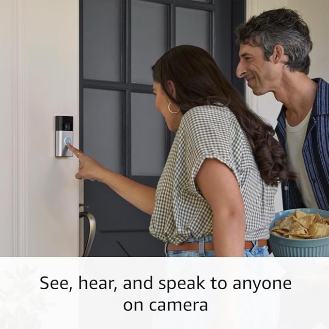 All-new Ring Battery Doorbell, Head-to-Toe Video, Live View with Two-Way Talk, and Motion Detection & Alerts (2024 release), Satin Nickel - Image 3
