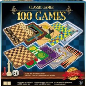 Merchant Ambassador: Classic Games, Enjoy 100 Different Games, Includes 5 Double-Sided Playing Boards, Fun for Children and Adults, For Ages 3 and up