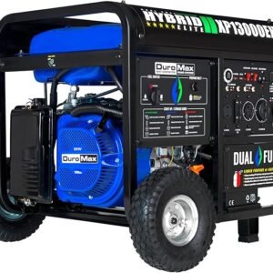 DuroMax XP13000EH Dual Fuel Portable Generator 13000 Watt Gas or Propane Powered Electric Start-Home Back Up, Blue/Gray