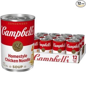Campbell’s Condensed Homestyle Chicken Noodle Soup, 10.5 Ounce Can (Pack of 12)