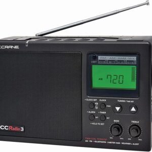 C. Crane CCRadio 3 Long Range Reception AM, FM, NOAA Weather Plus Alert and 2-Meter Ham Band Portable Digital Radio with Bluetooth