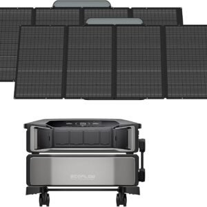 EF ECOFLOW Power Station 6144Wh DELTA Pro Ultra with 2x400W Portable Panel, 120/240V 7200W AC Output, Portable Generator for Home Backup Outdoors Camping RV Emergency