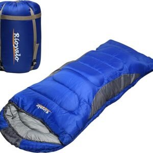 0 Degree Winter Sleeping Bags for Adults Camping (450GSM) - Temp Range (5F–32F) Portable Waterproof Compression Sack- Camping Sleeping Bags for Big and Tall in Env Hoodie: Backpacking Hiking 4 Season