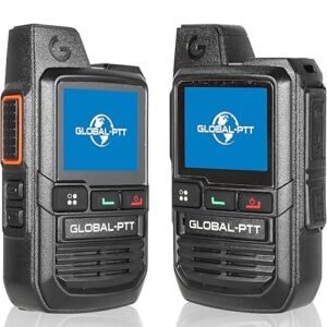 2-Pack Global Walkie Talkies with Sim Cards - Handheld PoC Two Way Radios Unlimited Range - Rechargeable PTT Push to Talk Over Cellular Radio Long Range (G0)